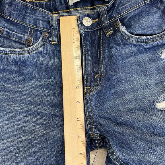 Levi’s 502 Kids 10 Reg 25x25 Distressed Jeans - JL381 - Picture 6 of 8